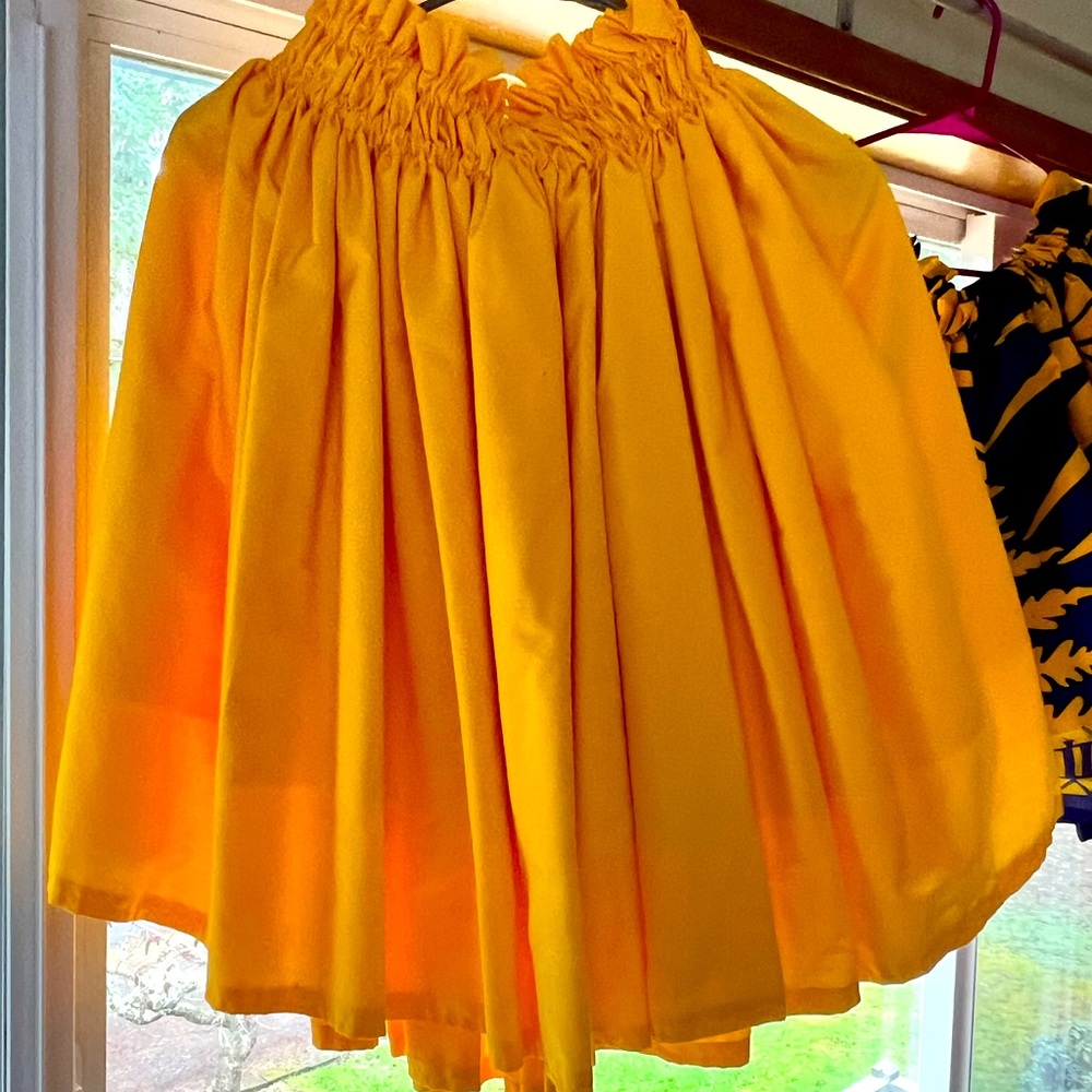 Yellow youth Pā’ū skirt